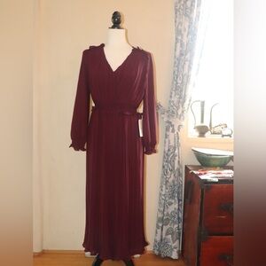 Maroon Dress with long sleeves